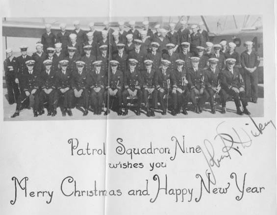 Christmas Greeting, Patrol Squadron 9, Panama, Ca. 1929-30 (Source: Barnes) 